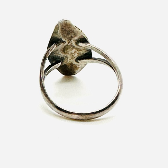 Vintage Sterling Silver Turquoise Ring - Picture 14 of 16